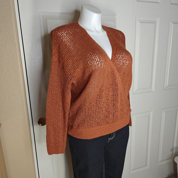Billabong rust wrap sweater sz L - Picture 4 of 10
